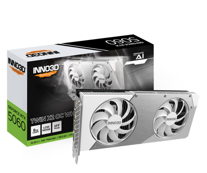 Karta graficzna NVIDIA INNO3D GeForce RTX 5060 Twin X2 OC White 8GB GDDR7 DLSS5
